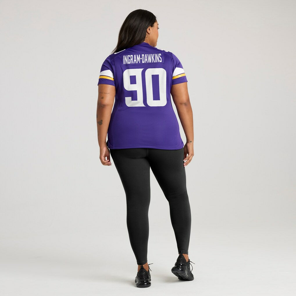 NFL Tyrion Ingram-Dawkins Minnesota Vikings Women's Team Game Jersey - Purple