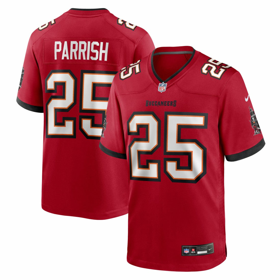 Jacob Parrish Tampa Bay Buccaneers Team Game Jersey Red