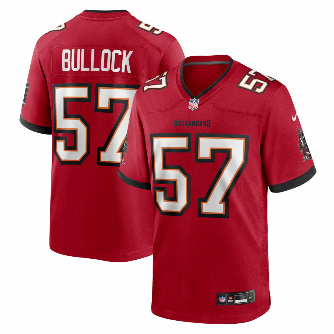 John Bullock Tampa Bay Buccaneers Team Game Jersey Red