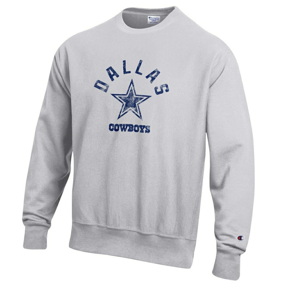 Dallas Cowboys Champion Reverse Weave Fleece Sweatshirt Heather Gray