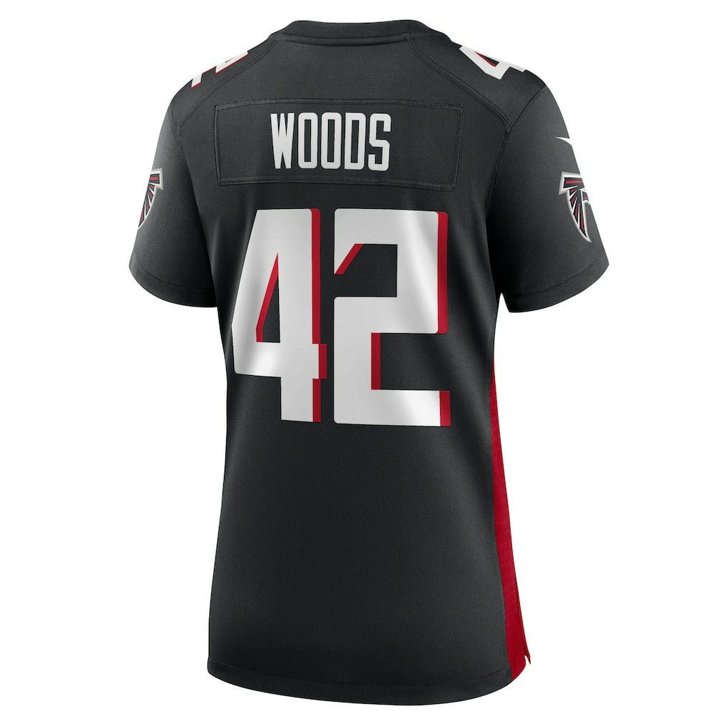 Josh Woods Atlanta Falcons Women's Team Game Jersey Black