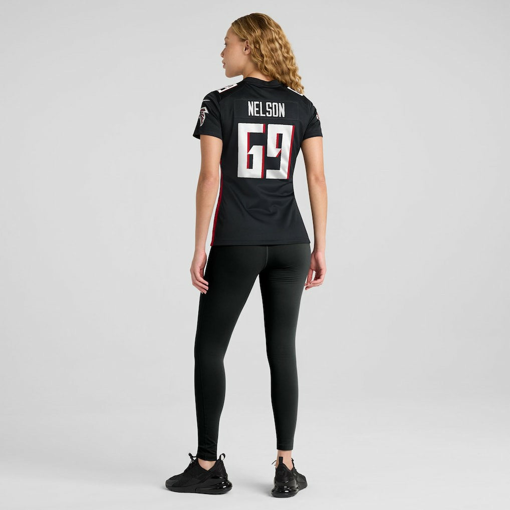 Jack Nelson Atlanta Falcons Women's Team Game Jersey Black