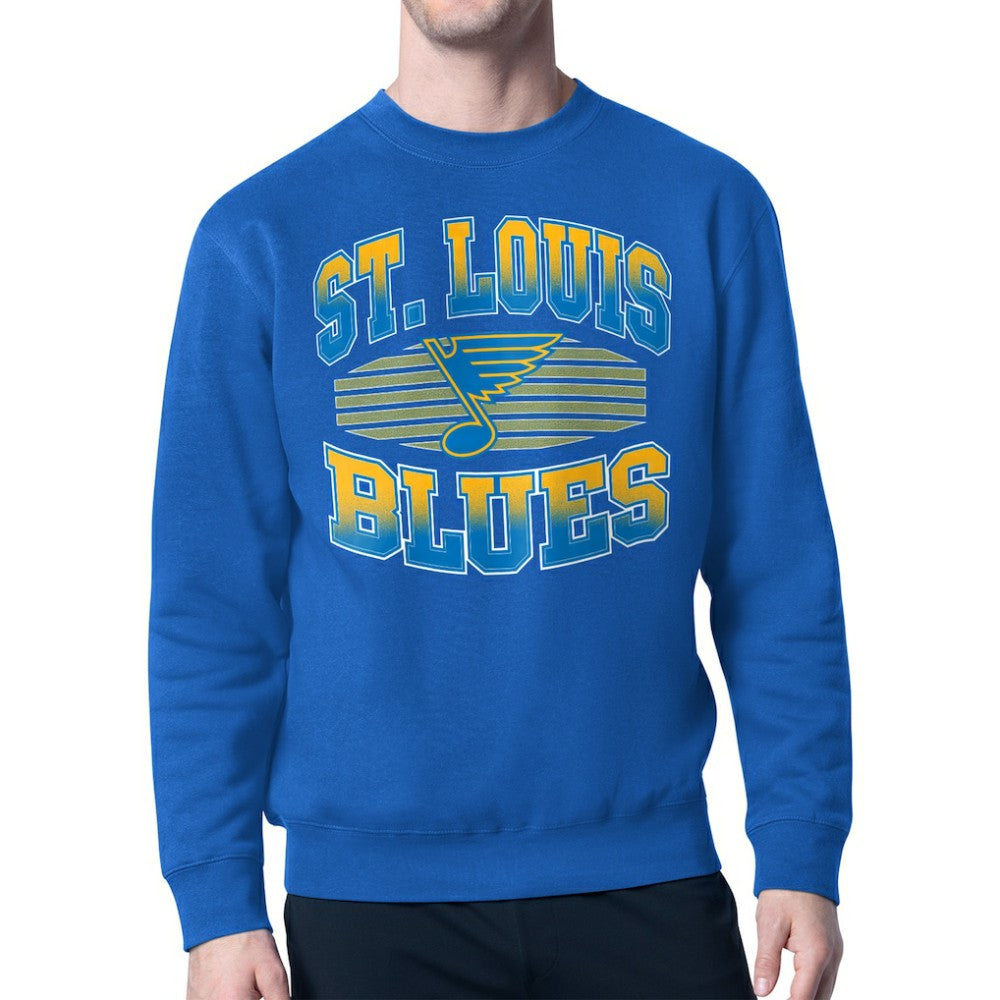 NHL St. Louis Blues Starter Team Grit Graphic Fleece Pullover Sweatshirt - Blue