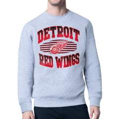NHL Detroit Red Wings Starter Team Grit Graphic Fleece Pullover Sweatshirt - Gray
