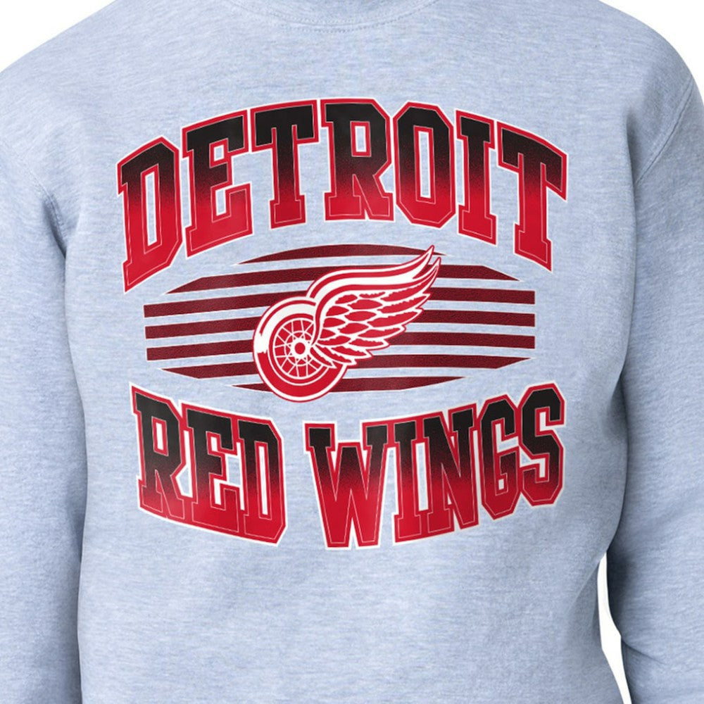 NHL Detroit Red Wings Starter Team Grit Graphic Fleece Pullover Sweatshirt - Gray