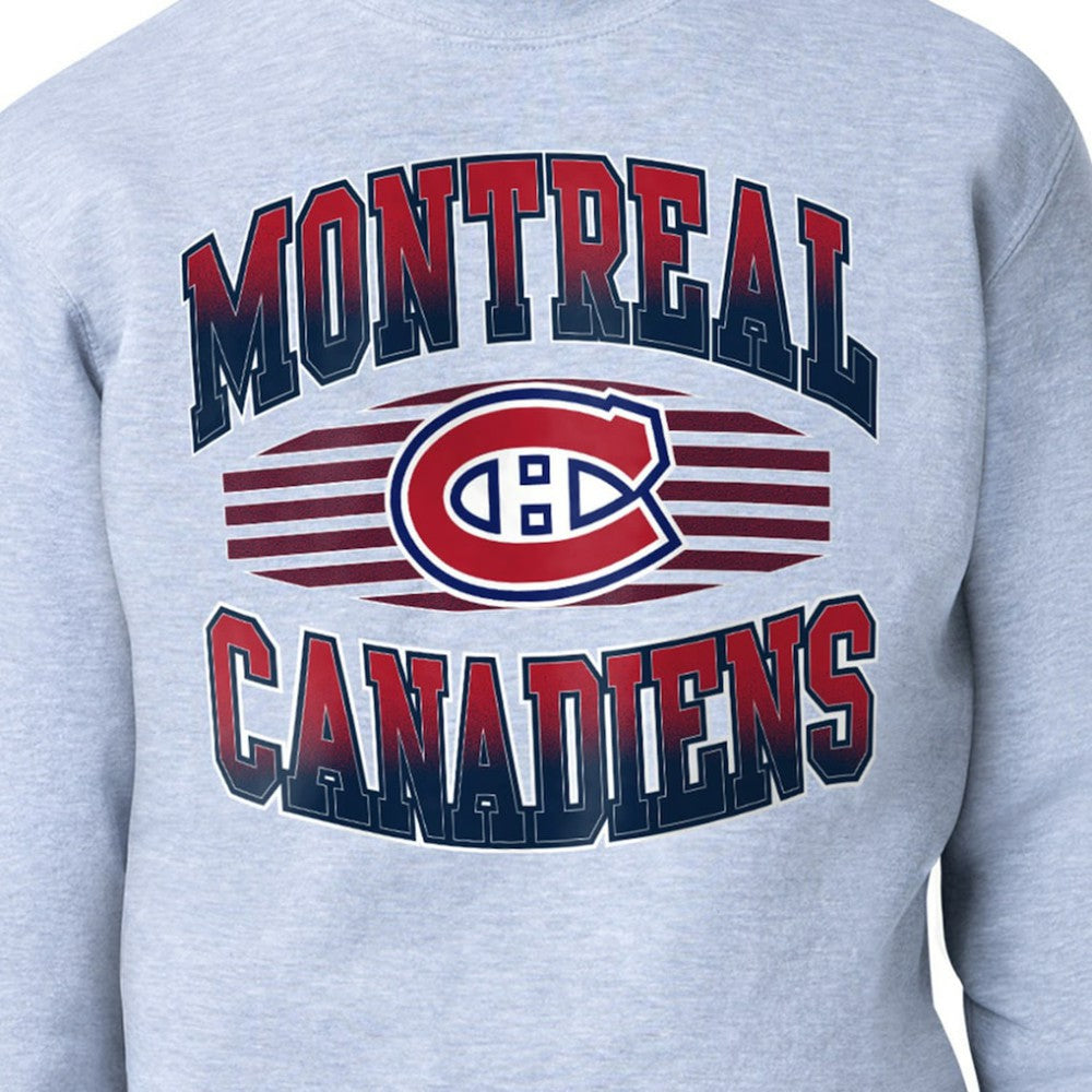 NHL Montreal Canadiens Starter Team Grit Graphic Fleece Pullover Sweatshirt - Gray