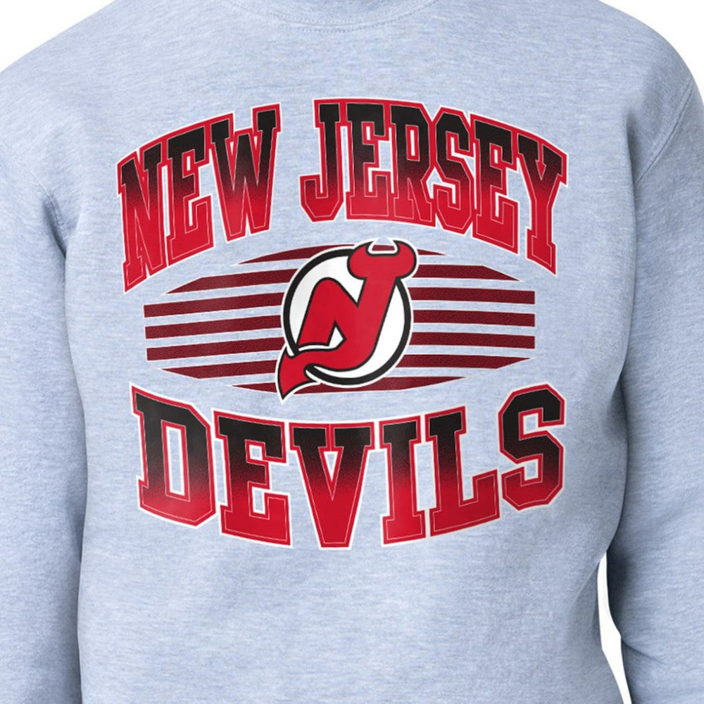 NHL New Jersey Devils Starter Team Grit Graphic Fleece Pullover Sweatshirt - Gray