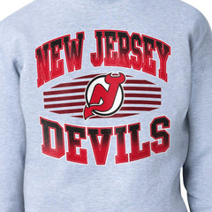 NHL New Jersey Devils Starter Team Grit Graphic Fleece Pullover Sweatshirt - Gray