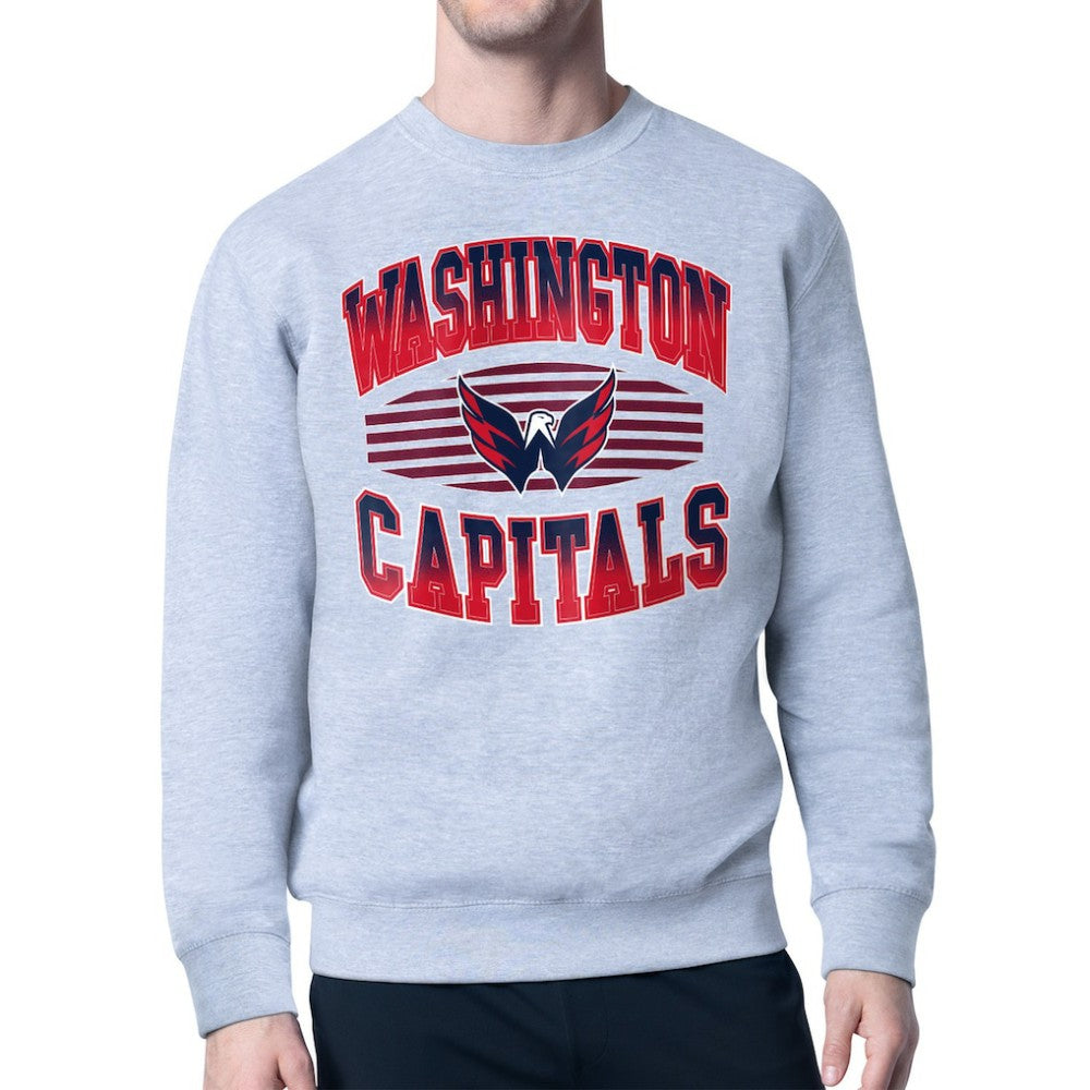 NHL Washington Capitals Starter Team Grit Graphic Fleece Pullover Sweatshirt - Gray