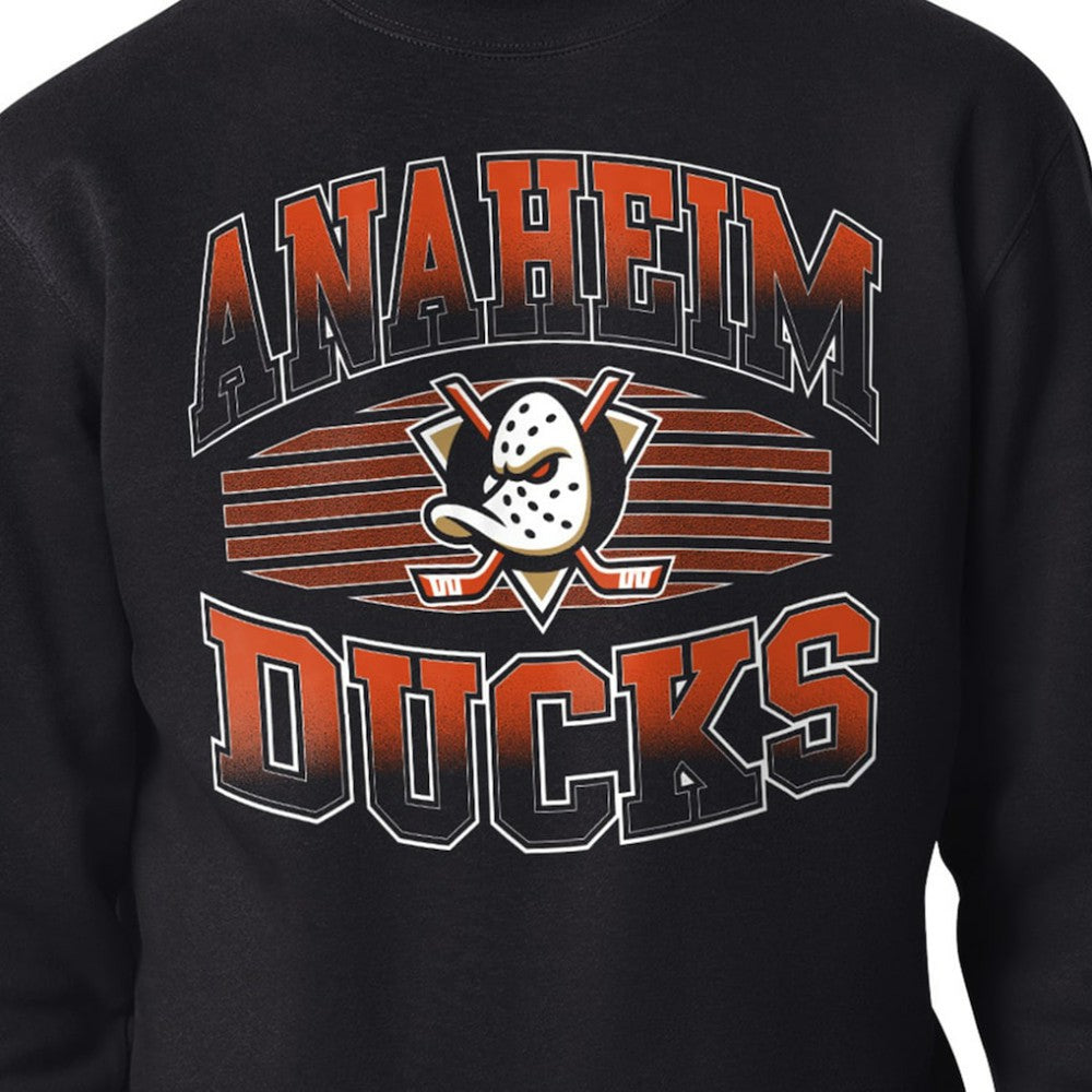 NHL Anaheim Ducks Starter Team Grit Graphic Fleece Pullover Sweatshirt - Black