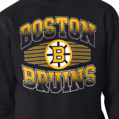 NHL Boston Bruins Starter Team Grit Graphic Fleece Pullover Sweatshirt - Black