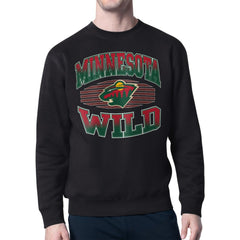 NHL Minnesota Wild Starter Team Grit Graphic Fleece Pullover Sweatshirt - Black