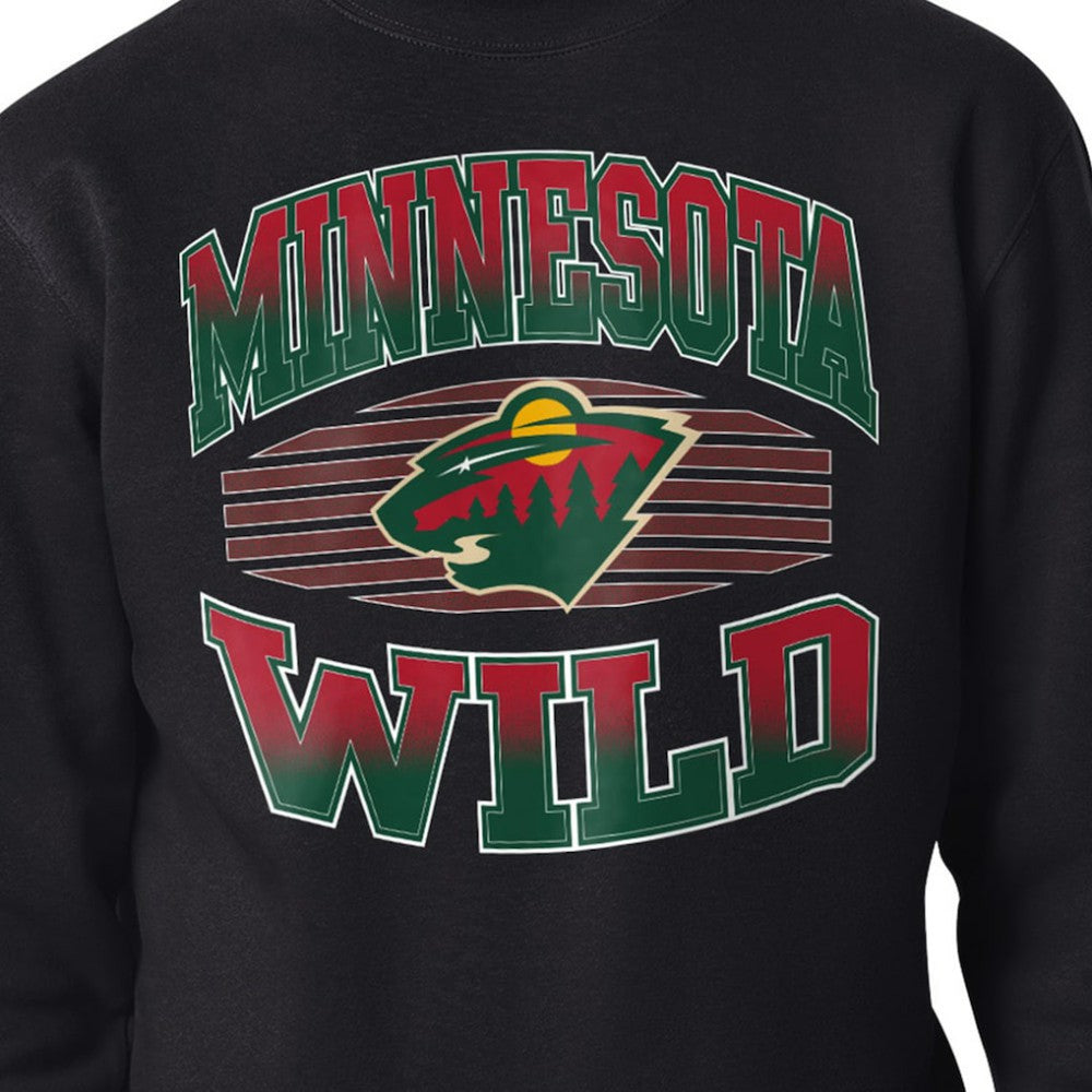 NHL Minnesota Wild Starter Team Grit Graphic Fleece Pullover Sweatshirt - Black