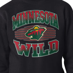 NHL Minnesota Wild Starter Team Grit Graphic Fleece Pullover Sweatshirt - Black