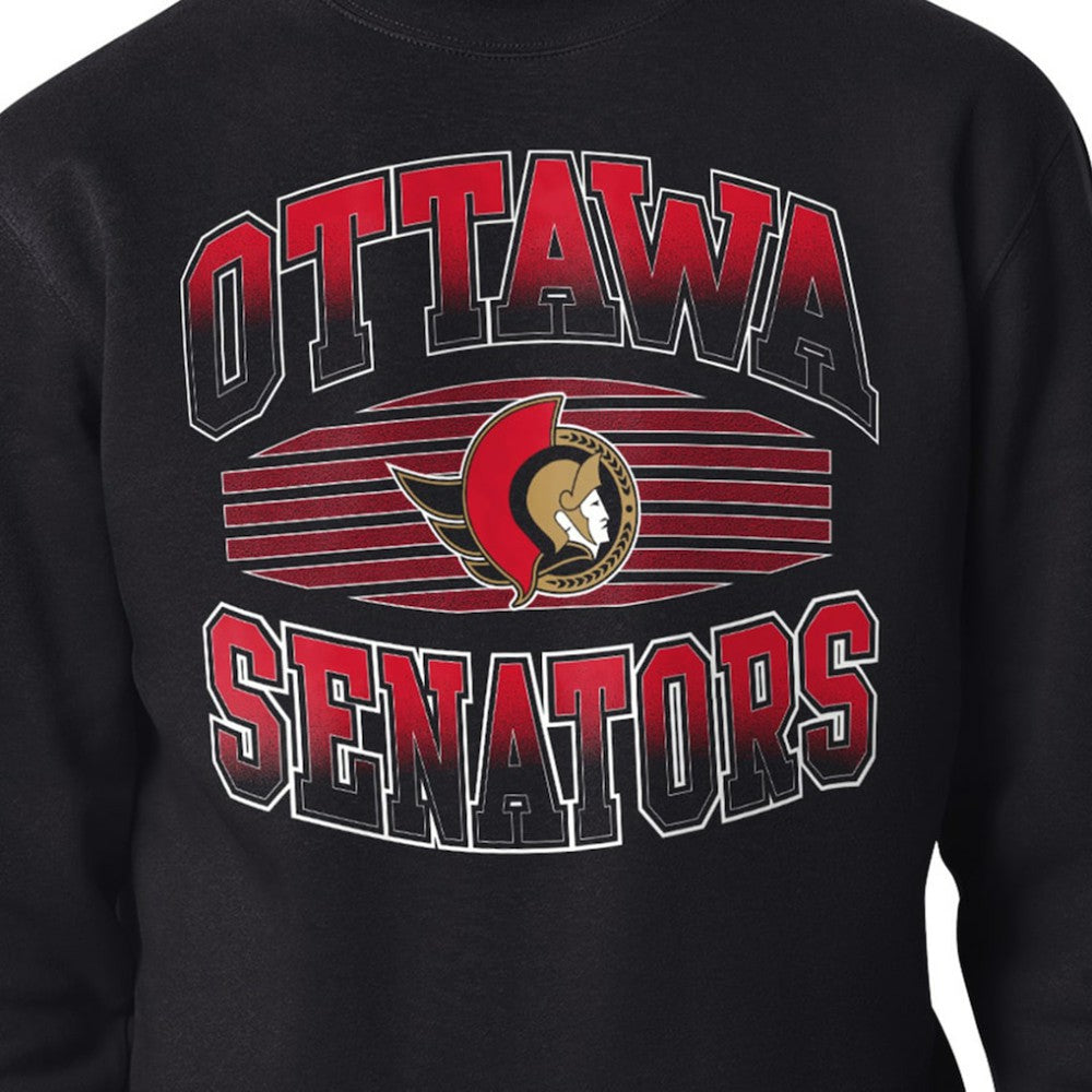 NHL Ottawa Senators Starter Team Grit Graphic Fleece Pullover Sweatshirt - Black