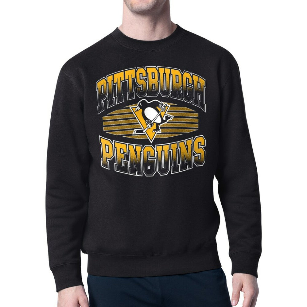NHL Pittsburgh Penguins Starter Team Grit Graphic Fleece Pullover Sweatshirt - Black