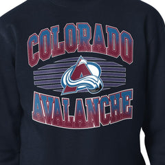 NHL Colorado Avalanche Starter Team Grit Graphic Fleece Pullover Sweatshirt - Navy
