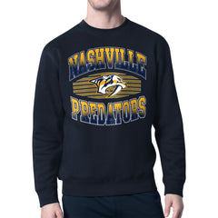 NHL Nashville Predators Starter Team Grit Graphic Fleece Pullover Sweatshirt - Navy