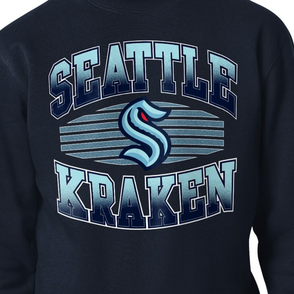 NHL Seattle Kraken Starter Team Grit Graphic Fleece Pullover Sweatshirt - Deep Sea Blue
