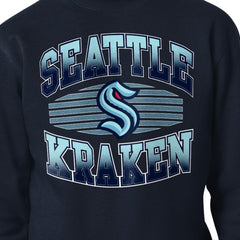 NHL Seattle Kraken Starter Team Grit Graphic Fleece Pullover Sweatshirt - Deep Sea Blue