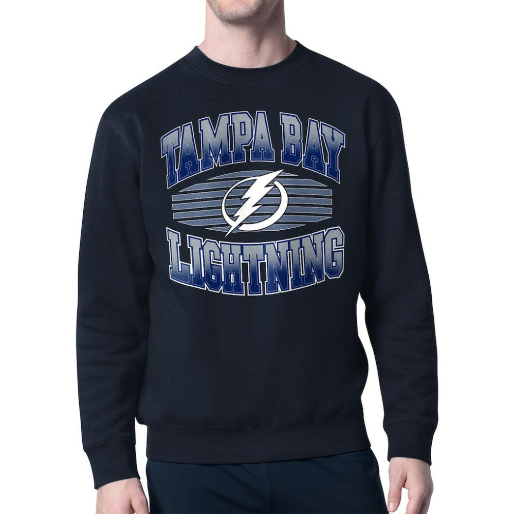 NHL Tampa Bay Lightning Starter Team Grit Graphic Fleece Pullover Sweatshirt - Navy