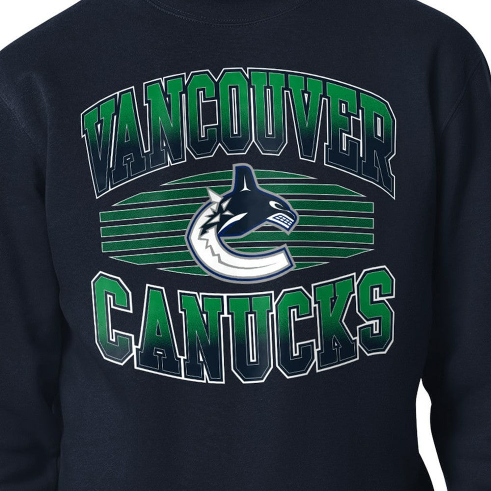 NHL Vancouver Canucks Starter Team Grit Graphic Fleece Pullover Sweatshirt - Navy