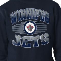 NHL Winnipeg Jets Starter Team Grit Graphic Fleece Pullover Sweatshirt - Navy