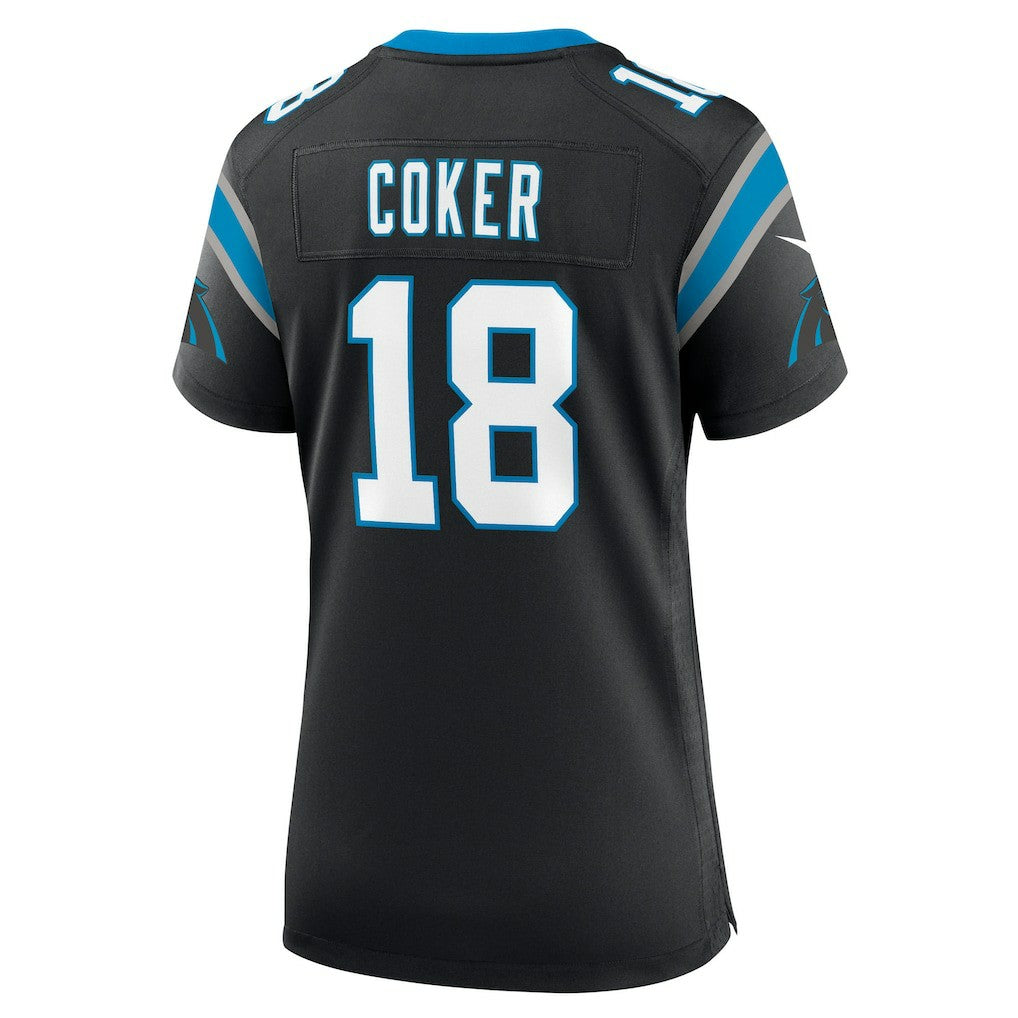 Jalen Coker Carolina Panthers Women's Team Game Jersey Black