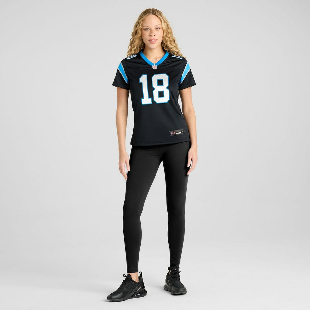 Jalen Coker Carolina Panthers Women's Team Game Jersey Black