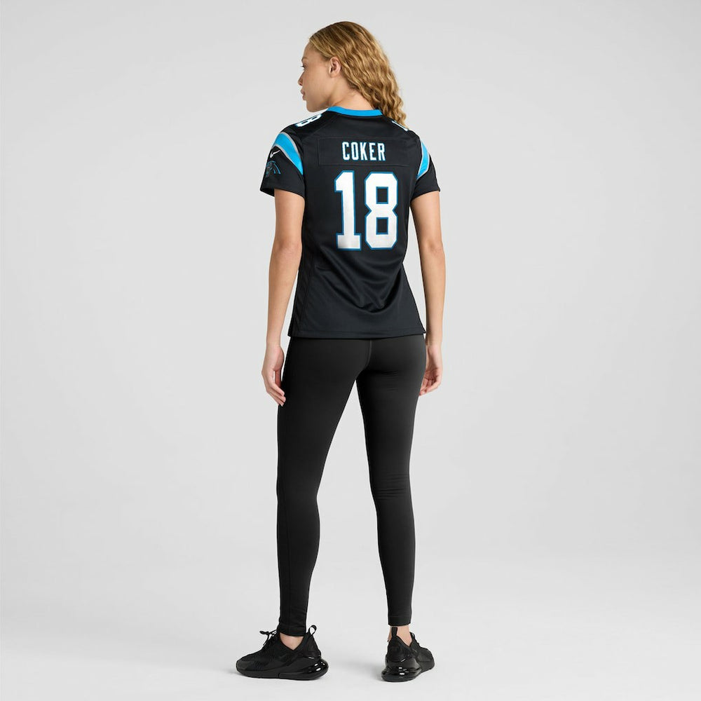Jalen Coker Carolina Panthers Women's Team Game Jersey Black
