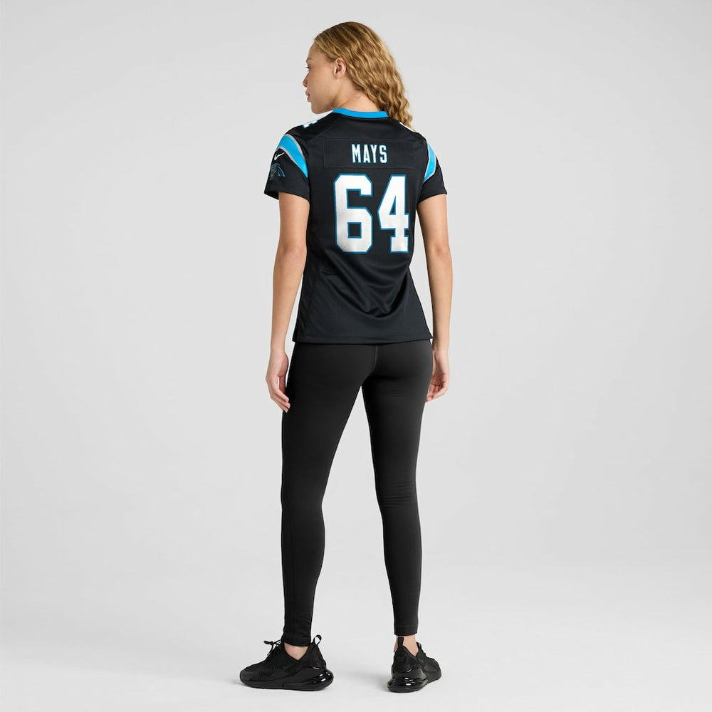 Cade Mays Carolina Panthers Women's Team Game Jersey Black