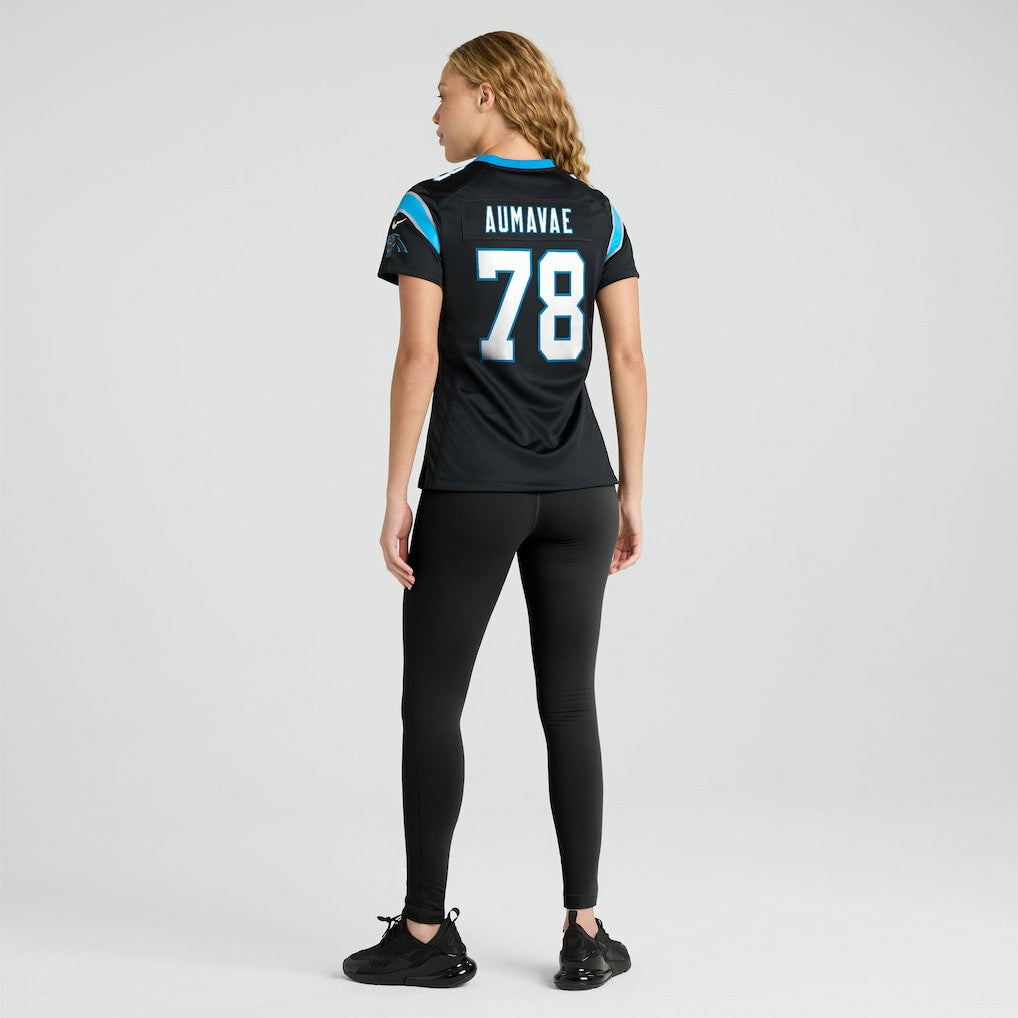 Popo Aumavae Carolina Panthers Women's Team Game Jersey Black