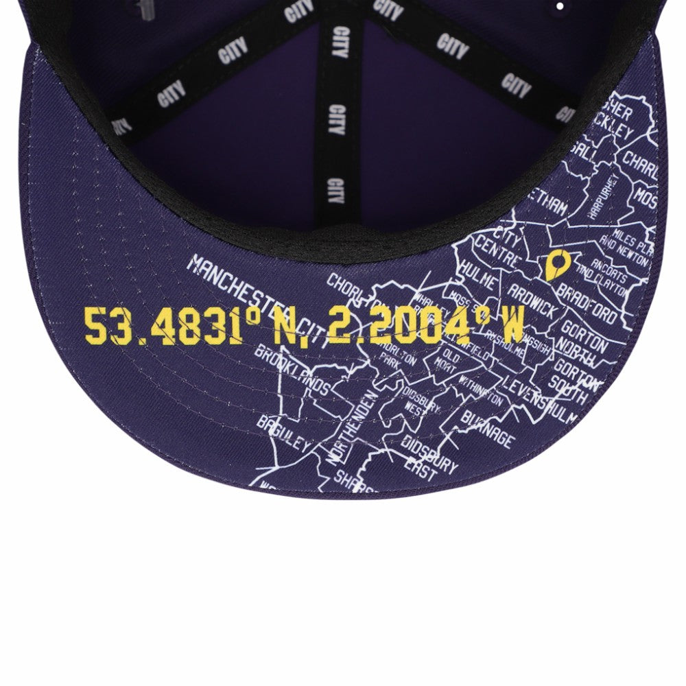 Manchester City Unisex Locale Snapback Hat Purple