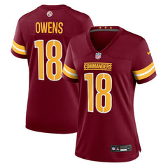Tyler Owens Washington Commanders Women's Team Game Jersey Burgundy
