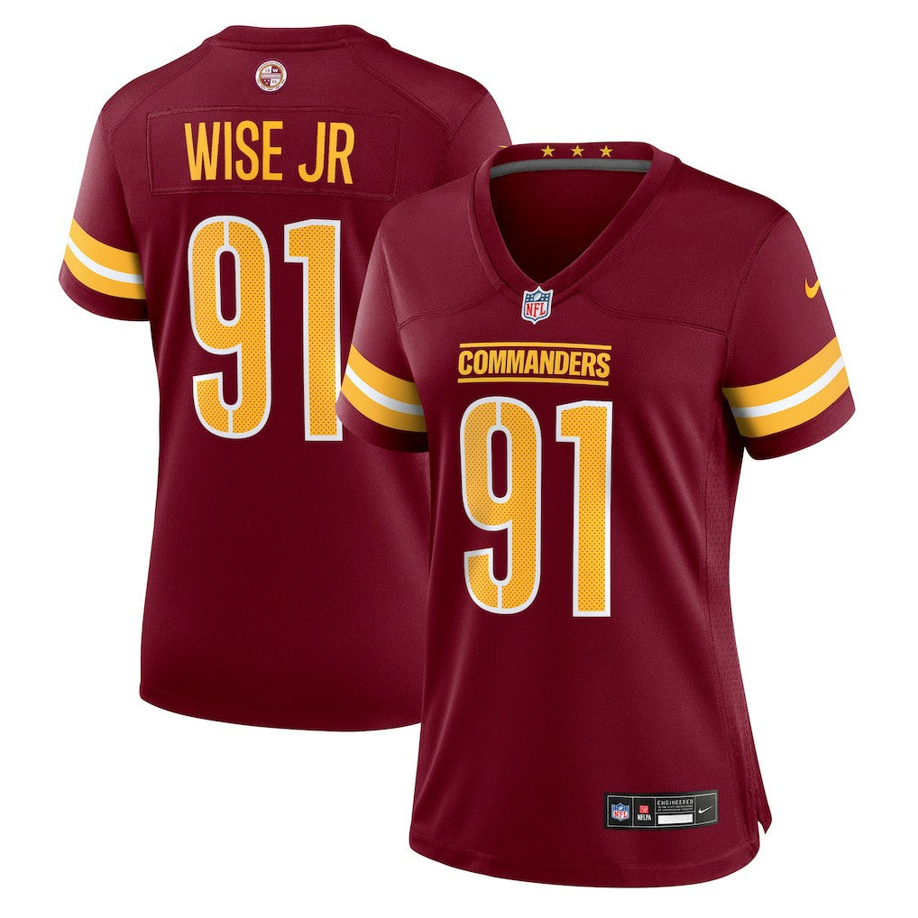 Deatrich Wise Jr. Washington Commanders Women's Team Game Jersey Burgundy