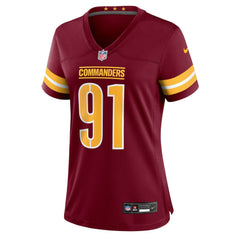 Deatrich Wise Jr. Washington Commanders Women's Team Game Jersey Burgundy