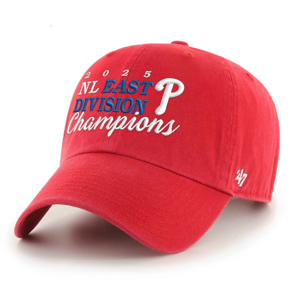 Philadelphia Phillies '47 2025 NL East Division Champions Clean Up Adjustable Hat - Red Hats