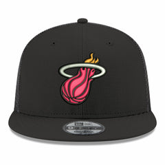 Miami Heat Core Logo Meshback 9FIFTY Snapback Hat Black