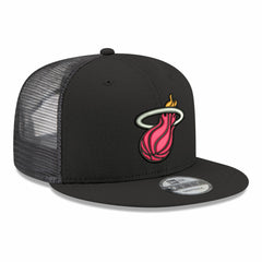 Miami Heat Core Logo Meshback 9FIFTY Snapback Hat Black