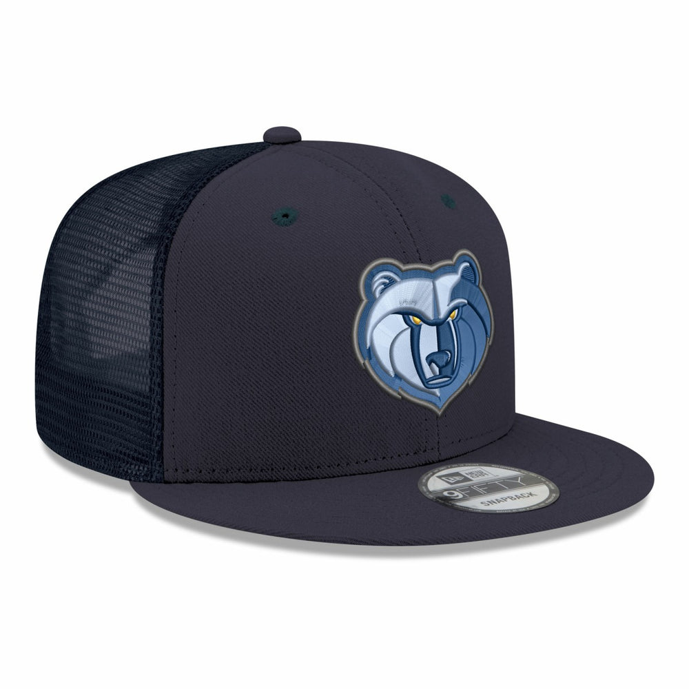 Memphis Grizzlies Core Logo Meshback 9FIFTY Snapback Hat Navy
