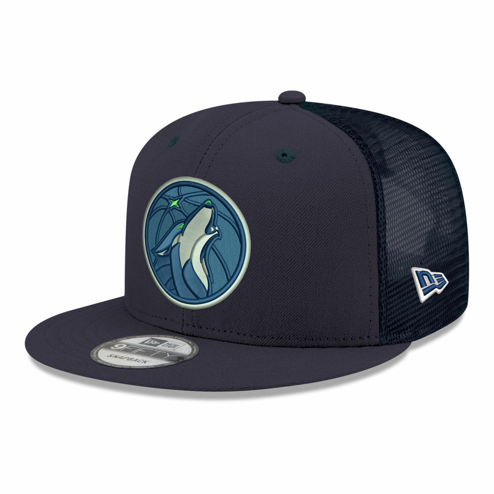Minnesota Timberwolves Core Logo Meshback 9FIFTY Snapback Hat Navy