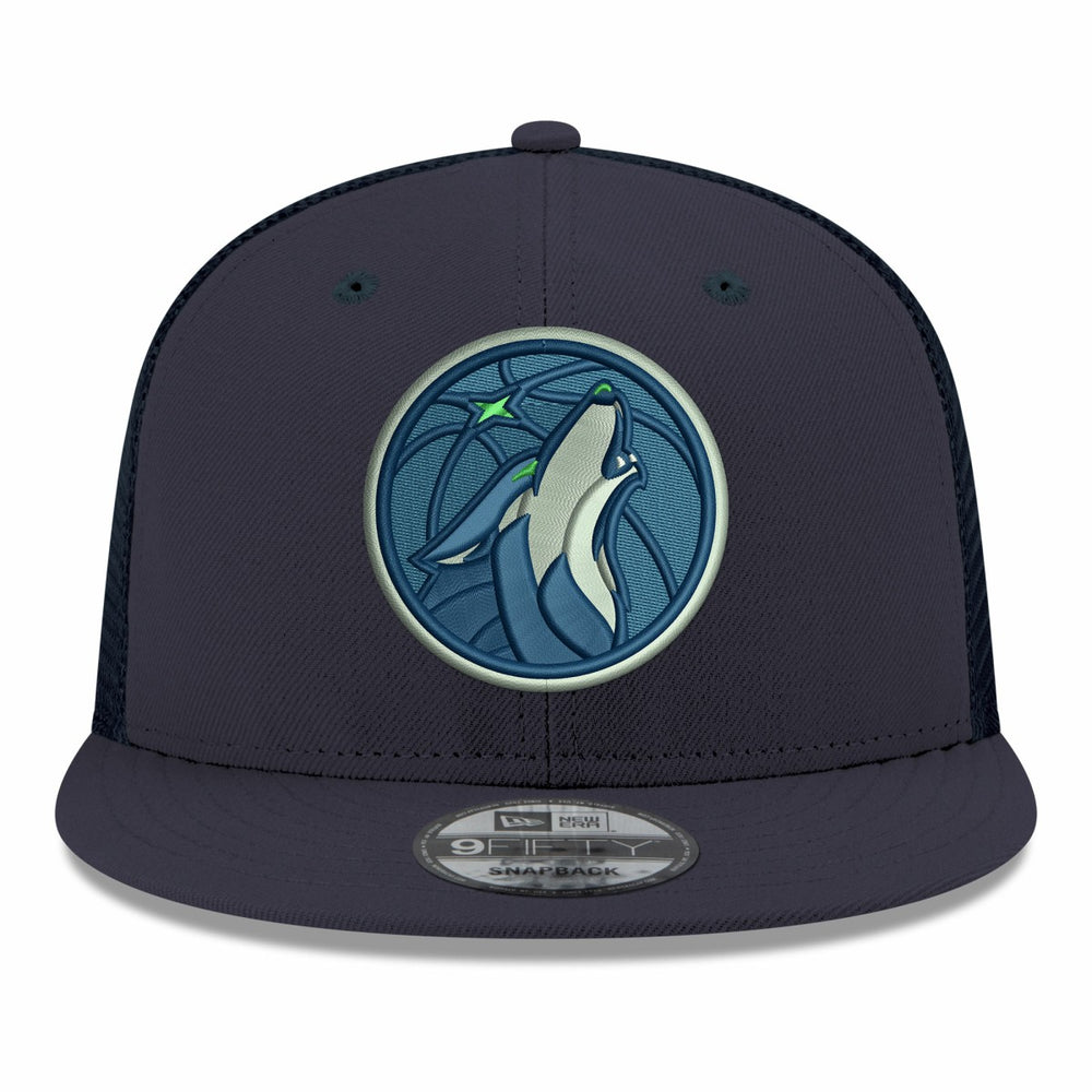 Minnesota Timberwolves Core Logo Meshback 9FIFTY Snapback Hat Navy