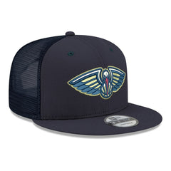 New Orleans Pelicans Core Logo Meshback 9FIFTY Snapback Hat Navy
