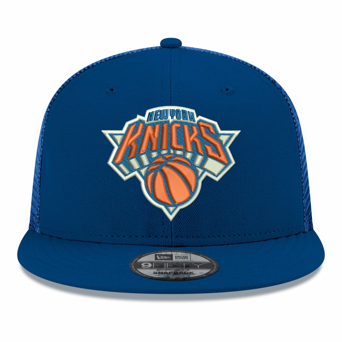 New York Knicks Core Logo Meshback 9FIFTY Snapback Hat Blue