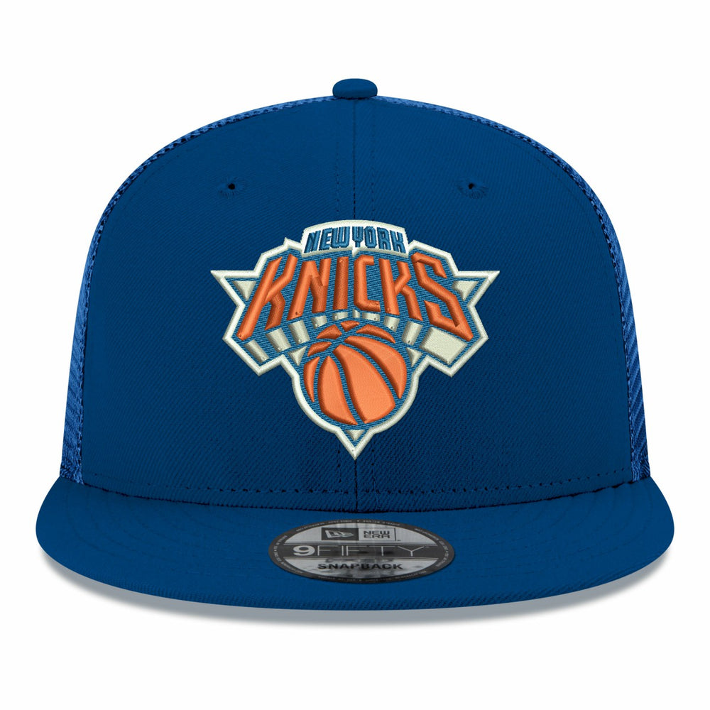 New York Knicks Core Logo Meshback 9FIFTY Snapback Hat Blue