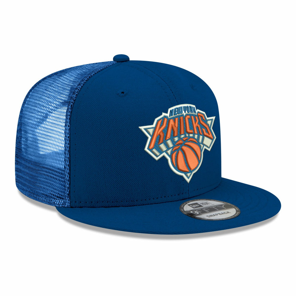 New York Knicks Core Logo Meshback 9FIFTY Snapback Hat Blue
