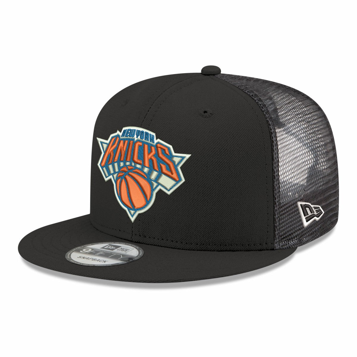 New York Knicks Core Logo Meshback 9FIFTY Snapback Hat Black