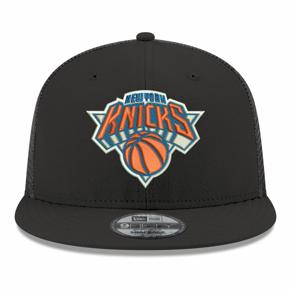New York Knicks Core Logo Meshback 9FIFTY Snapback Hat Black