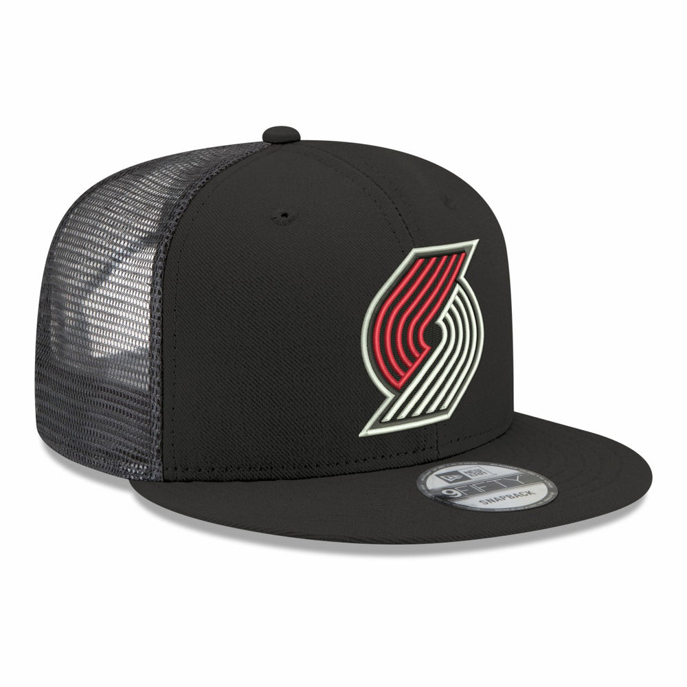 Portland Trail Blazers Core Logo Meshback 9FIFTY Snapback Hat Black
