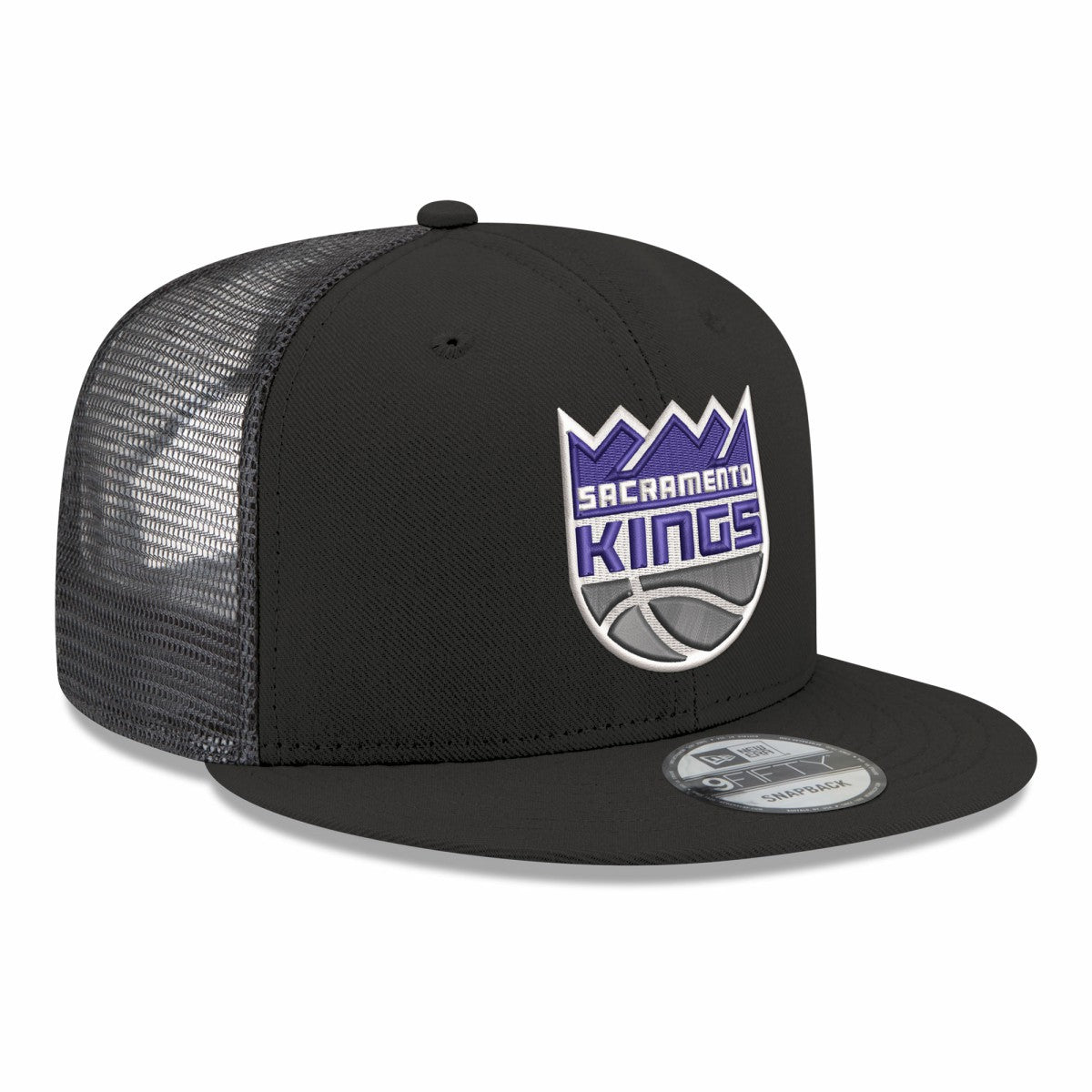 Sacramento Kings Core Logo Meshback 9FIFTY Snapback Hat Black